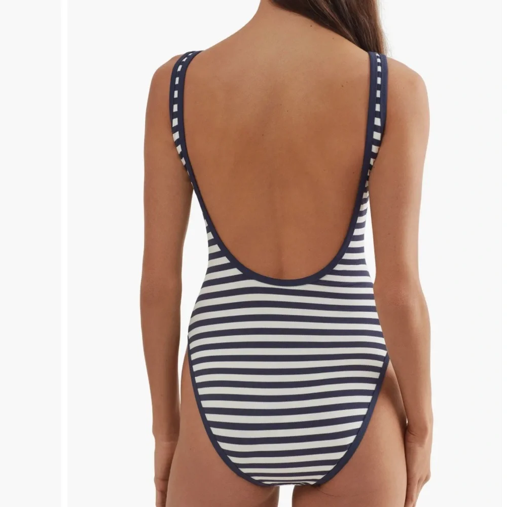 Polo Ralph Lauren Stripe Scoop One-Piece Swimsuit